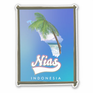 Sumba Island Indonesië reiskaart Sticker