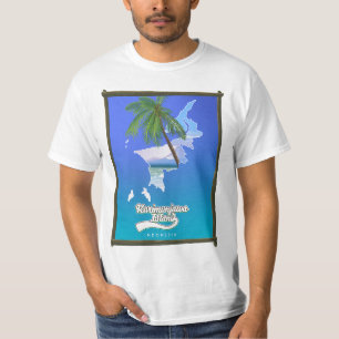 Sumba Island Indonesië reiskaart T-shirt