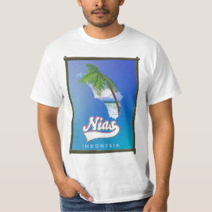 Sumba Island Indonesië reiskaart T-shirt