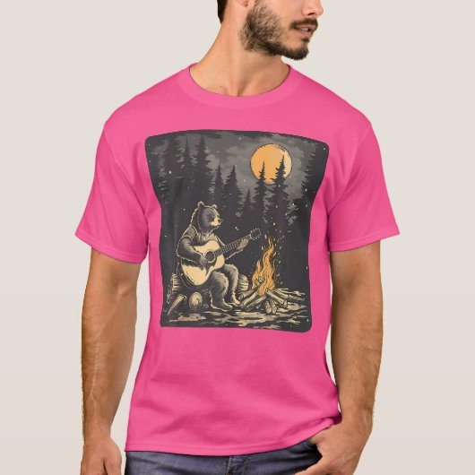 Sumer Camp Beer zingen rond kampvuur Beren Liefde T-shirt (Voorkant)