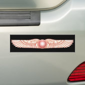 Sumerian Anunnaki Winged Sun Disk Bumpersticker (Op auto)
