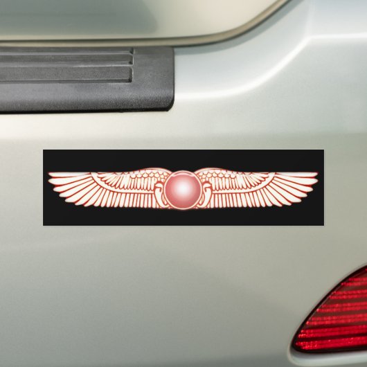 Sumerian Anunnaki Winged Sun Disk Bumpersticker (Op auto)