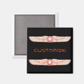 Sumerian Anunnaki Winged Sun Disk Magneet (Voorkant / Achterkant)