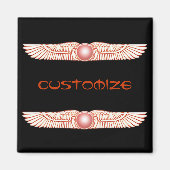 Sumerian Anunnaki Winged Sun Disk Magneet (Voorkant)