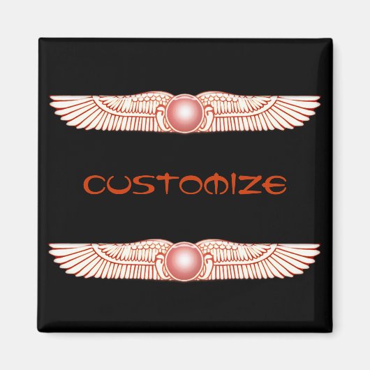 Sumerian Anunnaki Winged Sun Disk Magneet (Voorkant)