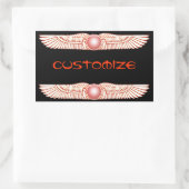 Sumerian Anunnaki Winged Sun Disk Rechthoekige Sticker (Tas)