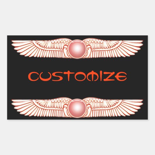 Sumerian Anunnaki Winged Sun Disk Rechthoekige Sticker (Voorkant)