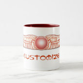 Sumerian Anunnaki Winged Sun Disk Tweekleurige Koffiemok (Center)