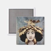 Sumerian hoofdadres gedragen door Queen Shub-ad Magneet (Voorkant / Achterkant)