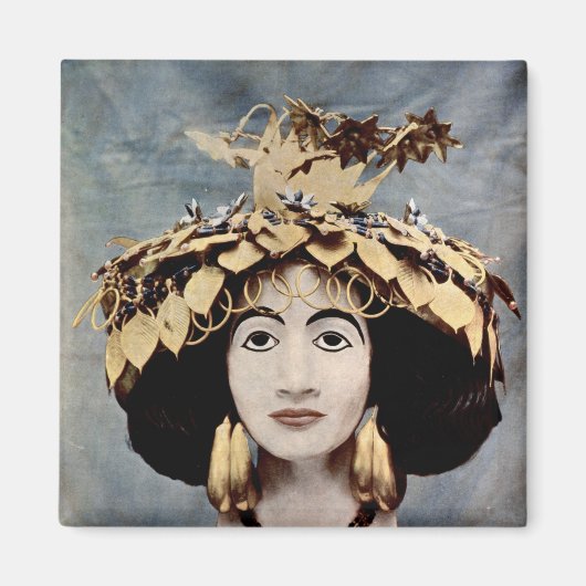 Sumerian hoofdadres gedragen door Queen Shub-ad Magneet (Voorkant)