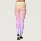 Sumerian Mesopotamian Pattern Pink Yellow Filter Leggings (Achterkant)