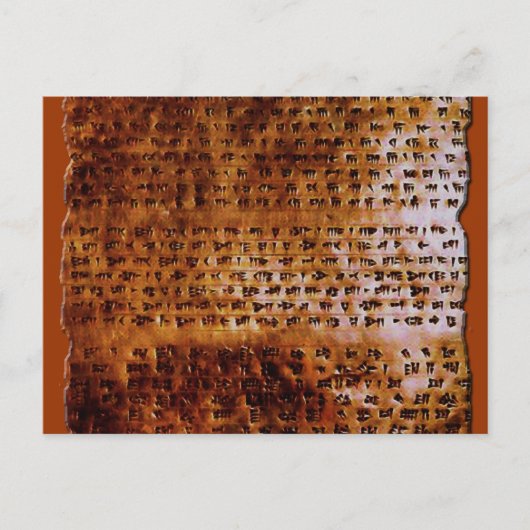 SUMERIAN SPIJKERVORMIG SCHRIJVEN BRIEFKAART (Voorkant)
