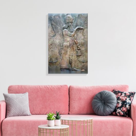 SUMERIAN TABLETTEN CANVAS DMT SPIRITUEEL GRAFFITI (Insitu (Woonkamer))