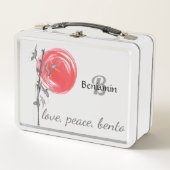 Sumi-e Bamboe Met Rode Zon (Voorkant)