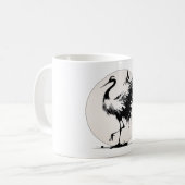 Sumi-e Crane Mok (Voorkant links)