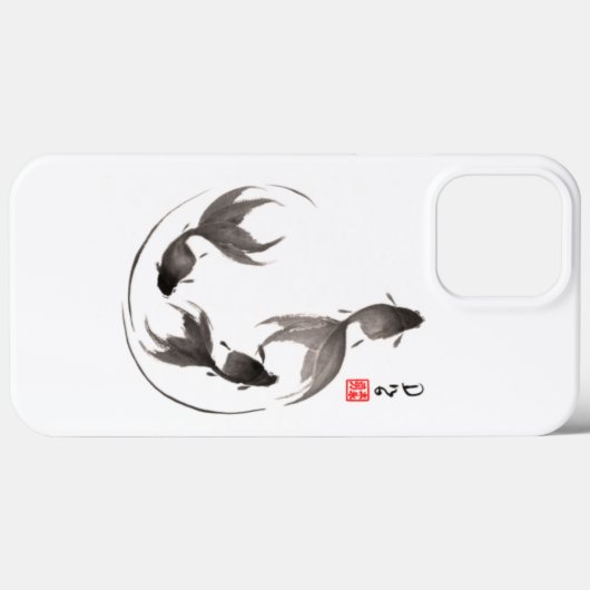 Sumi-e Goldfish Case-Mate iPhone Case (Achterkant (horizontaal))