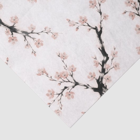 Sumi-E Ink | Cherry Blossom | Tissuepapier (Detail)
