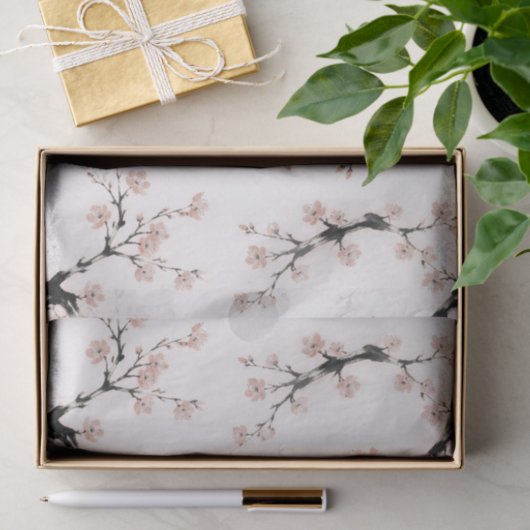 Sumi-E Ink | Cherry Blossom | Tissuepapier (Geschenk)