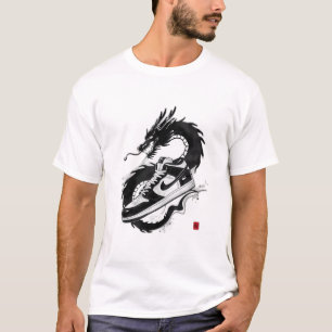 Sumi-e Inktwassen Sneaker Kunst T-shirt