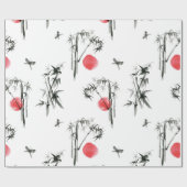 Sumi-e Japanse inktschilderij Cadeaupapier (Vlak)