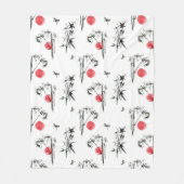 Sumi-e Japanse inktschilderij Fleece Deken (Voorkant)