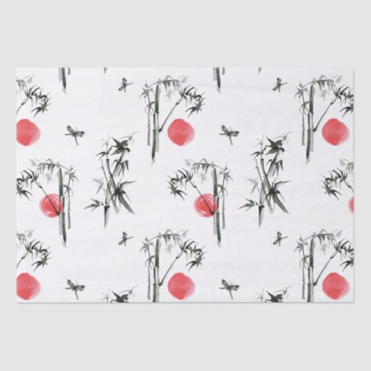 Sumi-e Japanse inktschilderij Tissuepapier (Voorkant)