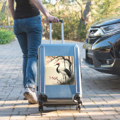 Sumi-E Red-Crowned Crane Vinyl Sticker (Koffer Insitu)