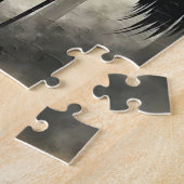 Sumi-E Rode Kraanvogelpuzzel Legpuzzel (Zijkant)