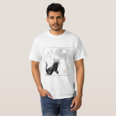 Sumi-e style Cat T-shirt (Voorkant volledig)