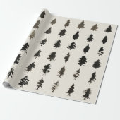 Sumi Ink Trees Cadeaupapier (Uitgerold)