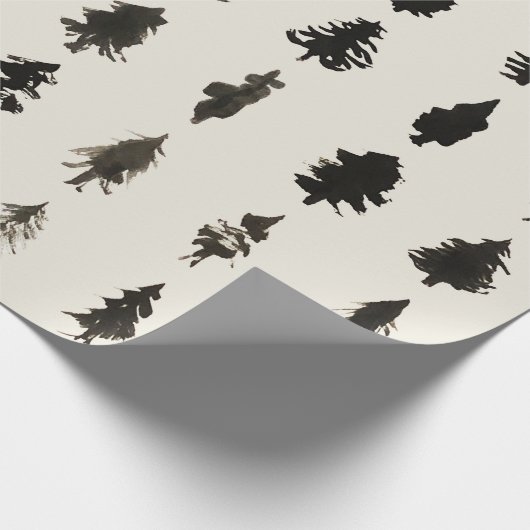 Sumi Ink Trees Cadeaupapier (Hoek)
