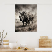 Sumi Neushoornstof Storm Poster (Keuken)
