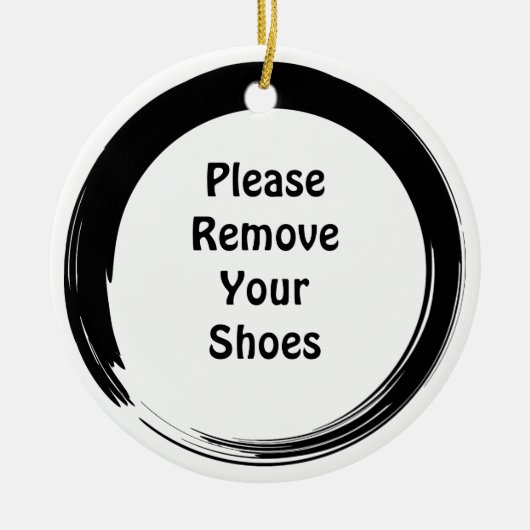 Sumi Open Cirkel Deurschakelaar Keramisch Ornament (Voorkant)