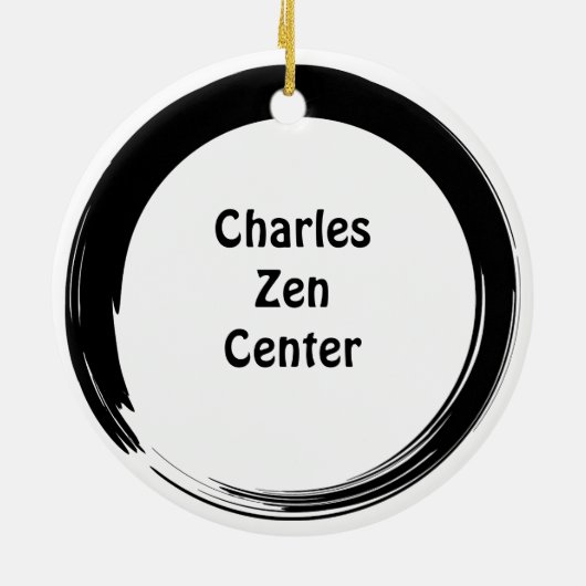 Sumi Open Cirkel Deurschakelaar Keramisch Ornament (Achterkant)