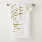 Sumi Tiger Stripes faux goudhanddoekset Bad Handdoek (Insitu)