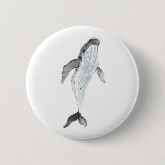 Sumie Whale Ronde Button 5,7 Cm (Voorkant)