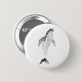 Sumie Whale Ronde Button 5,7 Cm (Voorkant /achterkant)