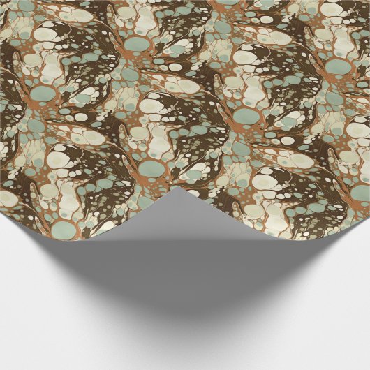 Suminagashi gemarmerde papieren replica cadeaupapier (Hoek)