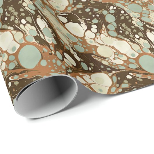 Suminagashi gemarmerde papieren replica cadeaupapier (Rol Hoek)