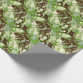 Suminagashi groen marmer papier patroon (Hoek)