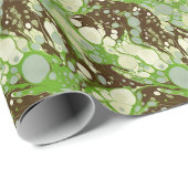 Suminagashi groen marmer papier patroon (Rol Hoek)