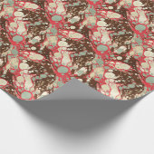 Suminagashi papier klassiek patroon roze (Hoek)