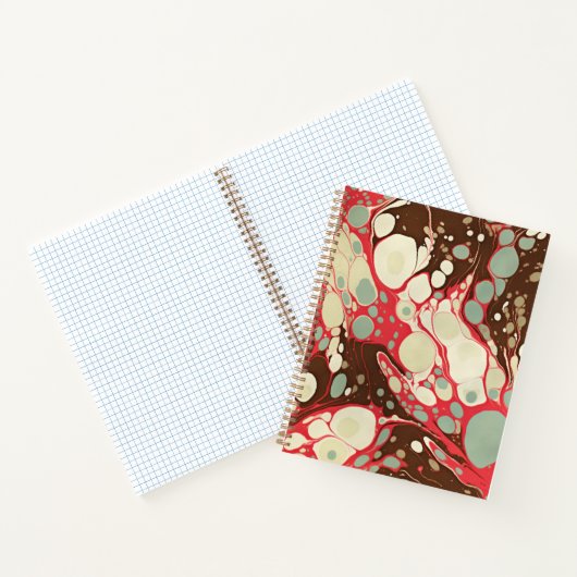 Suminagashi papier klassiek patroon roze notitieboek (Binnen)