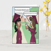 Summa Cum Latte Punny Afstuderen Kaart (Gele Bloem)