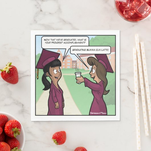 Summa Cum Latte Punny Graduation Party servetten (Insitu)