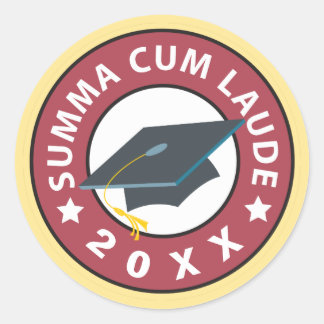 Summa Cum Laude Afstuderen Ronde Sticker