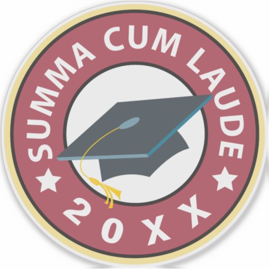 Summa Cum Laude Afstuderen Sticker (Voorkant)