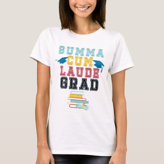 Summa Cum Laude College Graduation T-Shirt Honors (Voorkant)