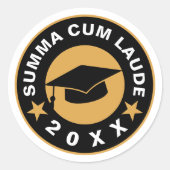 Summa Cum Laude-Sticker Ronde Sticker (Voorkant)