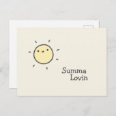 Summa Lovin - Cute Sun Briefkaart (Voorkant / Achterkant)